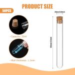 50 Glass Test Tubes with Cork Stoppers