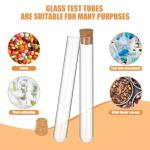 50 Glass Test Tubes with Cork Stoppers