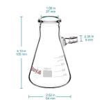 StonyLab 100ml Borosilicate Glass Filtering Flask