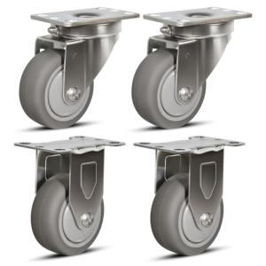 Heavy Duty 3" Stainless Steel Casters Set
