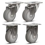 Heavy Duty 3" Stainless Steel Casters Set