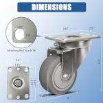 Heavy Duty 3" Stainless Steel Casters Set