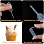 100 Disposable Plastic Pipettes for Cupcakes & More