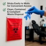Small Red Biohazard Waste Bags 100 Pack