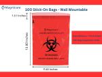 Small Red Biohazard Waste Bags 100 Pack