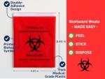 Small Red Biohazard Waste Bags 100 Pack