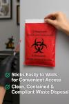 Small Red Biohazard Waste Bags 100 Pack