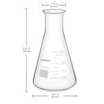 Borosilicate Glass Wide Mouth Erlenmeyer Flask, 250 ml