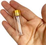10 Pack Clear Glass Vials with Caps, 4ml