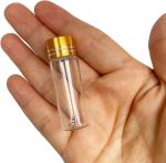 10 Pack Clear Glass Vials with Caps, 4ml