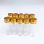 10 Pack Clear Glass Vials with Caps, 4ml