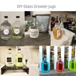 64oz Glass Growlers with Handle and Lids - 2 Pack