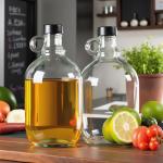 64oz Glass Growlers with Handle and Lids - 2 Pack