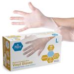 Powder-Free PVC Exam Gloves, Large - 100 Count
