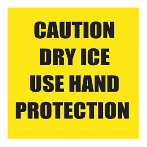 Dry Ice Use Warning Label – 2"x2