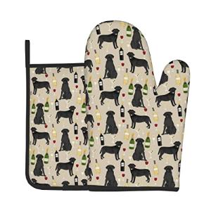 Black Lab Dog Oven Mitts and Pot Holders