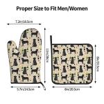 Black Lab Dog Oven Mitts and Pot Holders