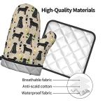 Black Lab Dog Oven Mitts and Pot Holders