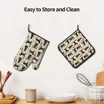 Black Lab Dog Oven Mitts and Pot Holders