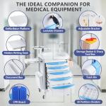 Kalolary Adjustable Rolling Medical Storage Cart