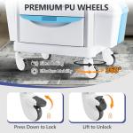Kalolary Adjustable Rolling Medical Storage Cart