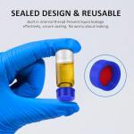 Blue Polypropylene Caps with Red Silicone Septa - Pack of 100