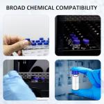 Blue Polypropylene Caps with Red Silicone Septa - Pack of 100