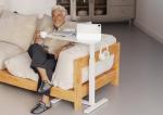 Adjustable Mobile Overbed Table with Wheels