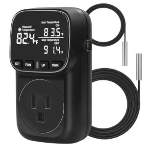 COMYAN Digital Thermostat Outlet with Probe Cables