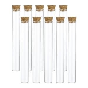 20ml Glass Test Tubes with Cork Stoppers - 20pcs