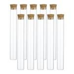 20ml Glass Test Tubes with Cork Stoppers - 20pcs