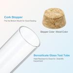 20ml Glass Test Tubes with Cork Stoppers - 20pcs
