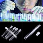 50 Clear Test Tubes with Rack and Caps