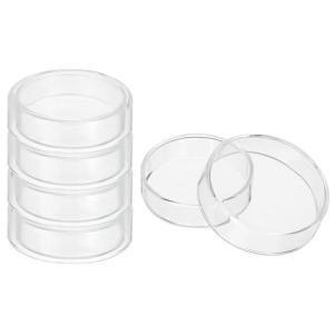 PATIKIL 60mm Borosilicate Glass Petri Dishes - 5 Pack