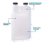 32 oz. HDPE Graduated Dispenser with Caps, 12 Pack