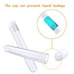 50 Clear Test Tubes with Rack and Caps