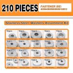 210-Piece Stainless Steel Flat Washers Set
