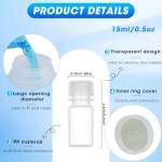 10 Pack of 15ml Leak-Proof Sample Bottles