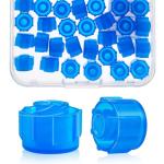 50 Syringe Tip Caps with Storage Box, Blue