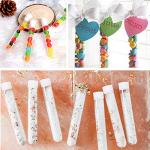 50 Clear Test Tubes with Rack and Caps