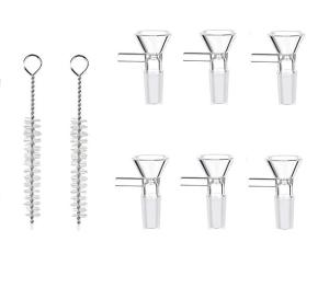 6-Pack Borosilicate Glass Funnels with Brushes