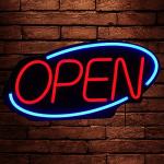 LED Open Sign for Businesses - 24x12 Inch