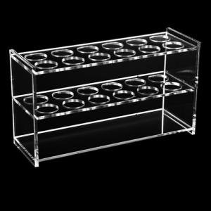 Clear Acrylic Test Tube Holder with 21mm Wells