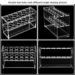 Clear Acrylic Test Tube Holder with 21mm Wells