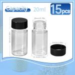 15 PCS 5 Dram Borosilicate Glass Vials with Caps