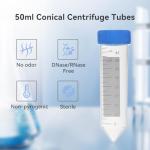 25 PCS 50mL Conical Centrifuge Tubes with Caps