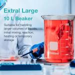 Borosilicate Glass Beaker 10L with Graduations