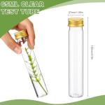 80 Pcs Clear Flat Plastic Test Tubes with Caps