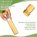 80 Pcs Clear Flat Plastic Test Tubes with Caps