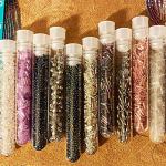 50 Clear Test Tubes with Rack and Caps